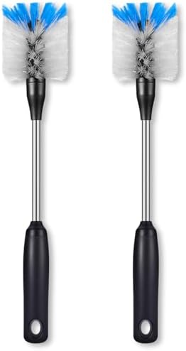 MOSOLAN Water Bottle Brush 2 Pack with 3 Replacement Heads