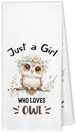 Floral Owl Soft Kitchen Towels