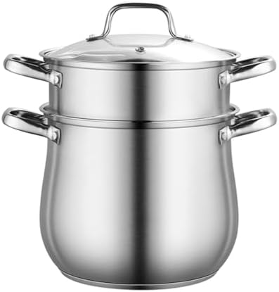High-Quality 2-Layer Stainless Steel Steam Pot with Dual Handles