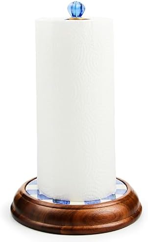 MACKENZIE-CHILDS Blue and White Paper Towel Holder