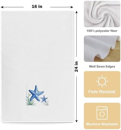 Coastal Kitchen Collection - 4-Piece Towels Ocean Design