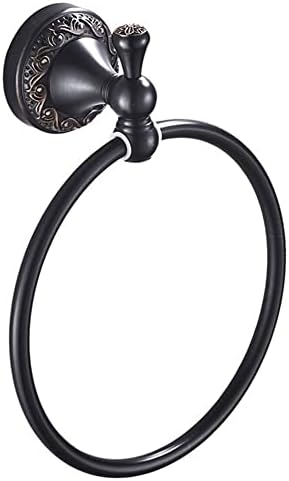Retro Black Round Towel Holder