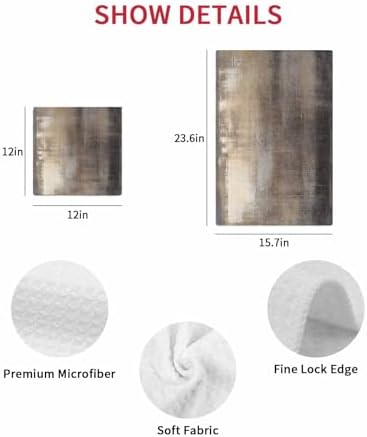 Habtucy Ombre Brown 3-Piece Kitchen Towels