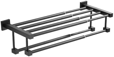 Sturdy Stainless Steel Towel Holder Black