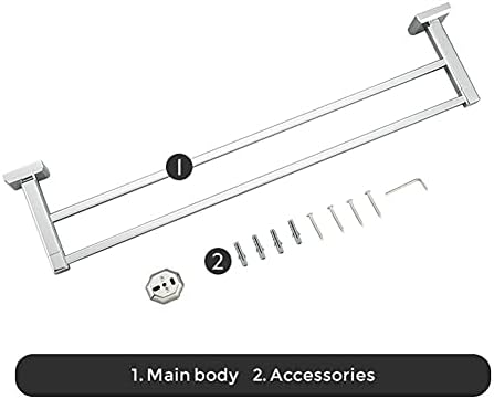 Double Towel Holder Hooks Towel Rail Rack