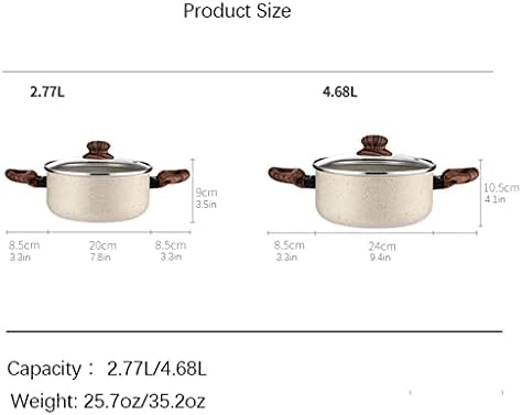 SISWIM Non-Stick Soup Pot with Glass Lid