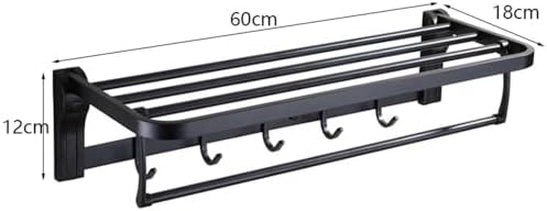 Bathroom Towel Rack Aluminum Towel Holder ANNBKA L 60x12x18cm