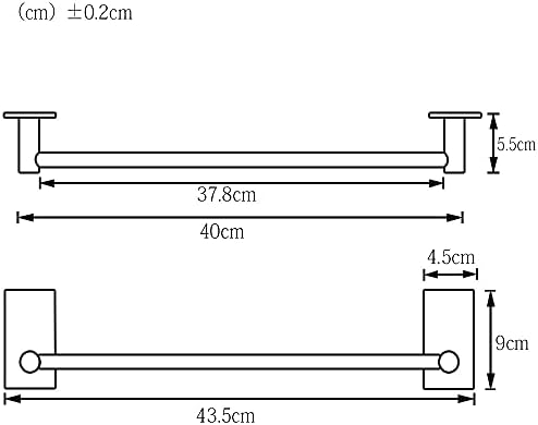 4055cm Polished Towel Rail Hanger for Bathroom Kitchen