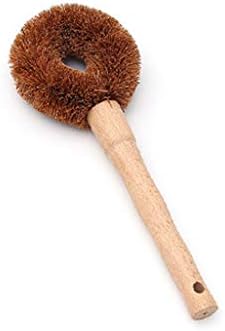 Ankexin Kitchen Coconut Fiber Cleaning Brush with Wooden Handle