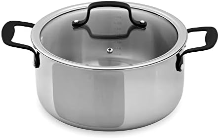 GrandTies 5QT Marquina Black stainless steel casserole pot