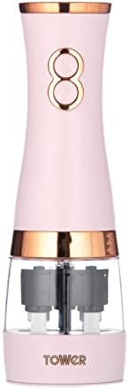 Tower T847004 Pink and Rose Gold Salt and Pepper Mill