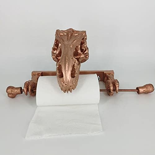 Ozgkee Dinosaur Toilet Paper Holder Wall Mounted Aluminum Alloy