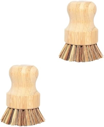 MAGICLULU 2pcs Bamboo Wok Brush Set