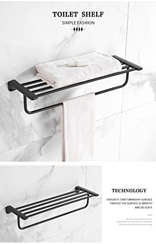 Brass Black Towel Rack Wall Mount Organizer