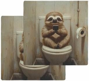 Habtucy Funny Sloth Dish Towels Set