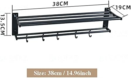 Black Aluminum Towel Rack