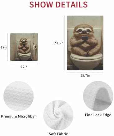 Habtucy Funny Sloth Dish Towels Set