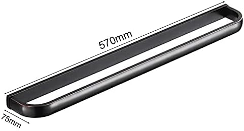 Premium Black Wall-Mounted Towel Rail for Bathroom Use