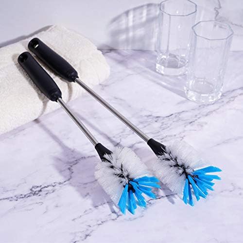 MOSOLAN Water Bottle Brush 2 Pack with 3 Replacement Heads