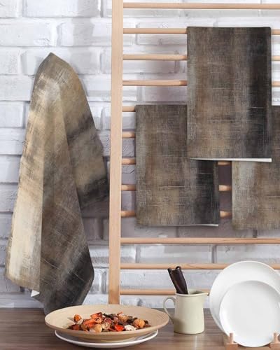 Habtucy Ombre Brown 3-Piece Kitchen Towels