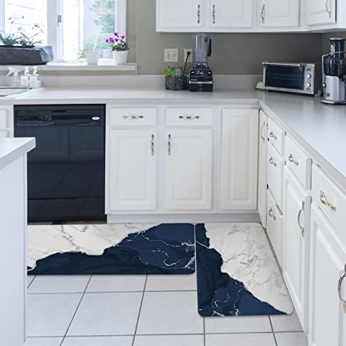Navy Blue Kitchen Rugs Set