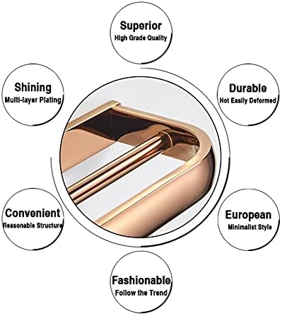 Towel Rail for Bathroom Rose Gold Wall-Mounted Towel Holder 57cm