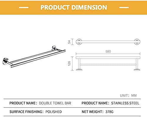 Stainless Steel Towel Rail for Organizing Towels in Bathroom or Kitchen