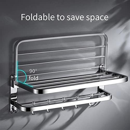 Space-Saving Folding Towel Rack Bathroom Organizer 50cm
