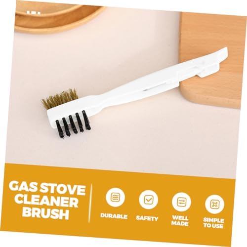 Seam Cleaning Brush Set for Kitchen Use 3pc Steel Nail White