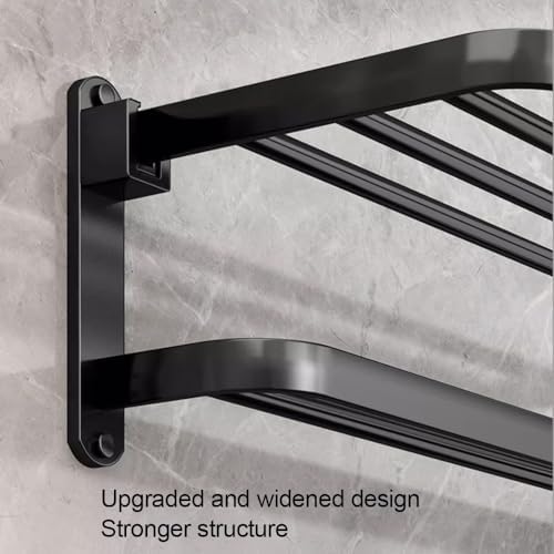 Aluminum Towel Rack Wall-Mounted Bathroom Towel Holder