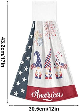 Boccsty American Flag Gnomes Bath Towels 2 Pack