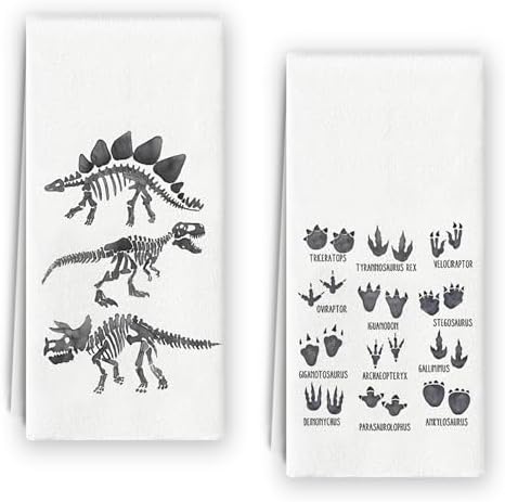 Kids Bathroom Dinosaur Towels Set of 2