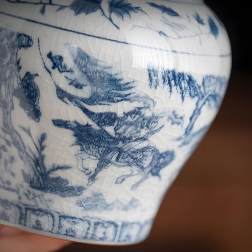 Porcelain Tea Jar Canister With Air Seal Lid 9oz