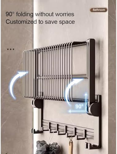 Space-Saving Aluminum Towel Rack for Bathroom