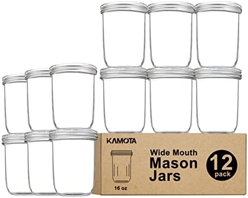 12 Pack Mason Jars Perfect for Jam Honey
