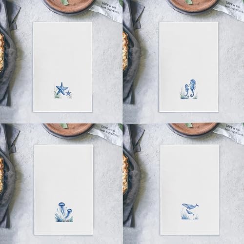 Coastal Kitchen Collection - 4-Piece Towels Ocean Design