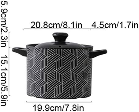 SISWIM 35L Premium Ceramic Stockpot with Lid and Handle