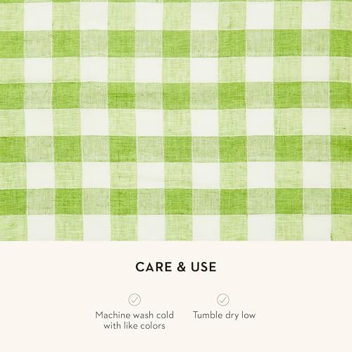 MacKenzie-Childs Linen Dish Towel Green Check 1