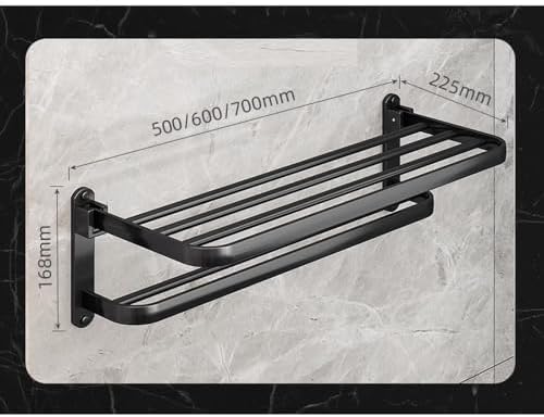 Aluminum Towel Rack Wall-Mounted Bathroom Towel Holder