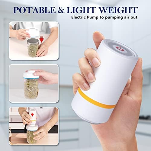 Mason Jar Vacuum Sealer Kit for Extend Storage 10-Piece Set