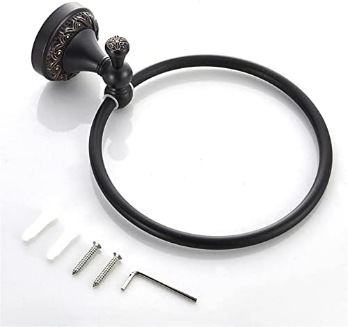 Retro Black Round Towel Holder