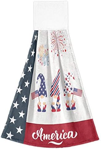Boccsty American Flag Gnomes Bath Towels 2 Pack