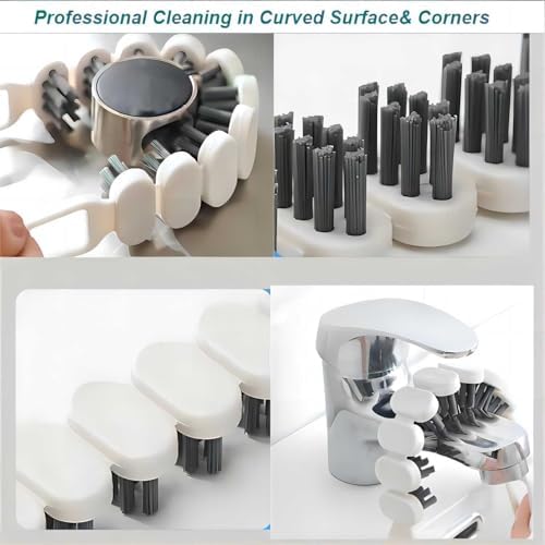 Seven-Piece Crevice Bends Essential Cleaning Kit for Kitchen Bathroom