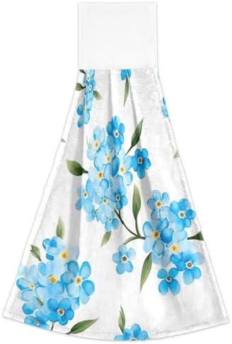 Fast-Drying Blue Forget-Me-Not Kitchen Towels