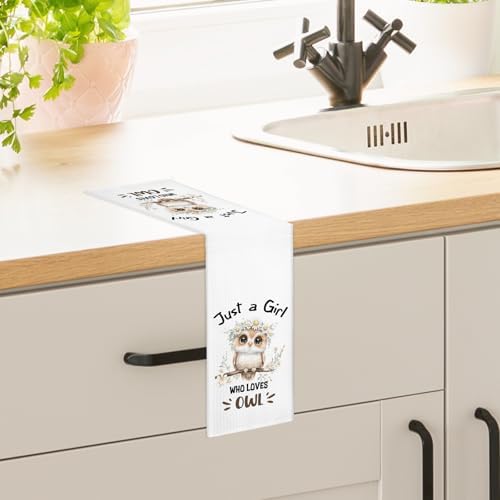 Floral Owl Soft Kitchen Towels