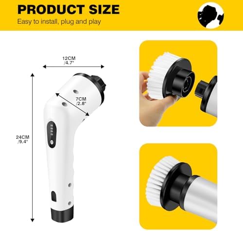Electric Cleaning Brush with 3-in-1 Features