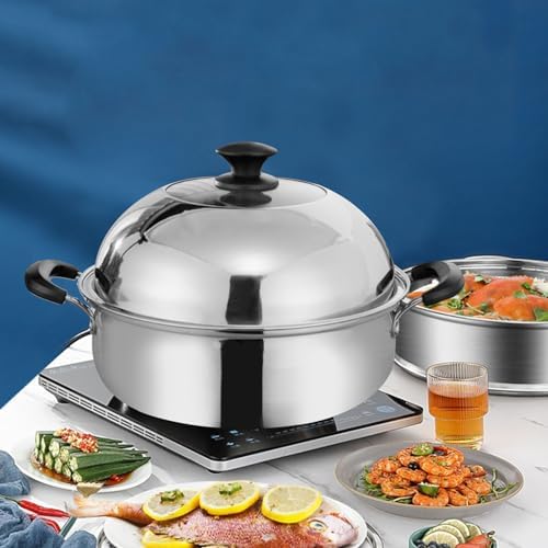 AIZYR 2 Tier Steamer Pot 34cm Stainless Steel