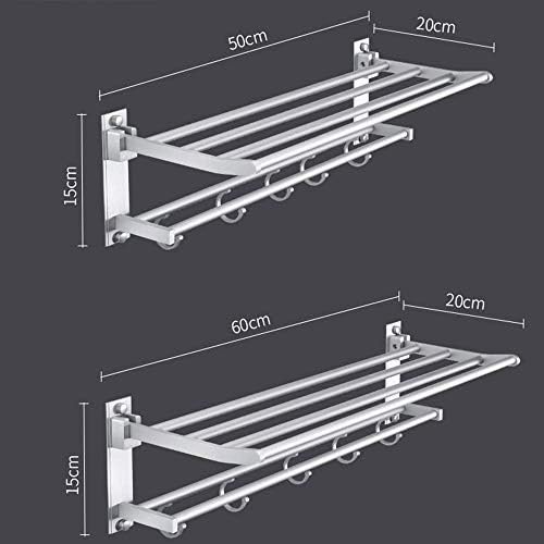 Bathroom Towel Shelf Set Double Towel Holder Space-Saving