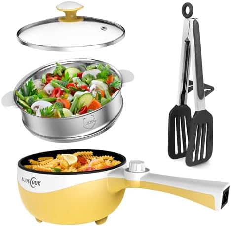 Audecook Compact Electric Hot Potrapid cooking for steaksoupeggnoodlesOatmeal