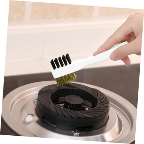 Seam Cleaning Brush Set for Kitchen Use 3pc Steel Nail White